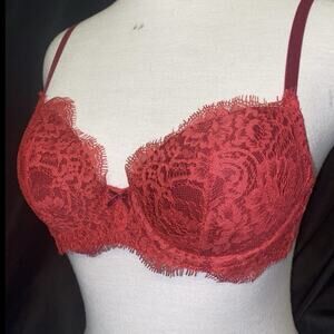 Dream Angels Lined Demi 32DD BRA RED Victoria’s Secret